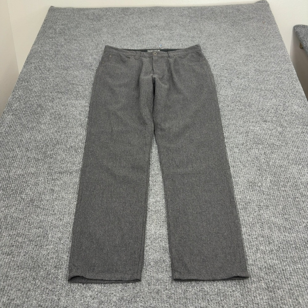 LL Bean Signature Pants Mens 35 Grey‎ Wool Slim Straight Fit Business Casual